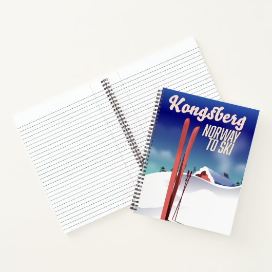 Kongsberg Norway Ski-Poster. Notizblock (Innenseite)
