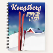 Kongsberg Norway Ski-Poster. Notizblock (Vorderseite)