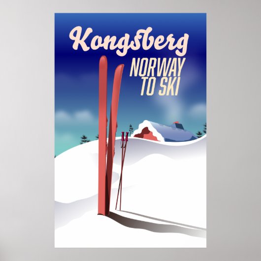 Kongsberg Norway Ski-Poster. Poster (Vorne)
