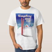 Kongsberg Norway Ski-Poster. T-Shirt (Vorderseite)
