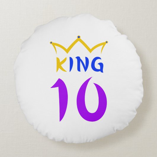König 10 rundes kissen (Rückseite)