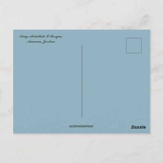 König Abdullah I Mosque Amman Jordan Postkarte (Rückseite)