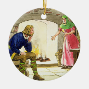 König Alfred (849-99) die Kuchen, 'vom Blick Keramikornament