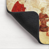 König Arthur auf seinem Thron umgeben Mousepad (Ecke)