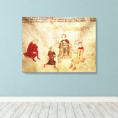 König Arthur auf seinem Throne Umgeben Leinwanddruck (Insitu (Holzboden))