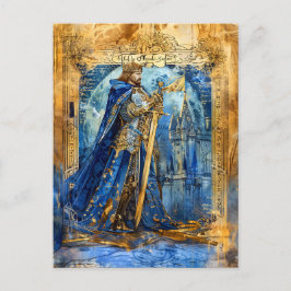 König Arthur Celtic Legendary King of Camelot Postkarte