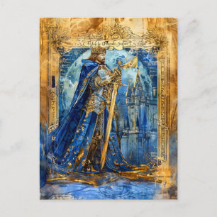 König Arthur Celtic Legendary King of Camelot Postkarte