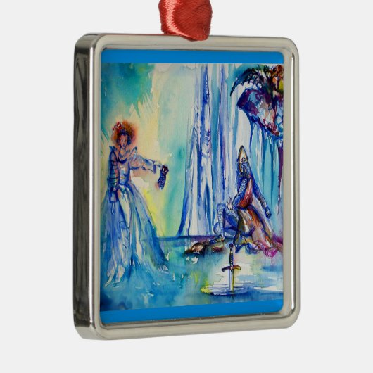 KÖNIG ARTHUR, DAME OF THE LAKE UND EXCALIBUR ORNAMENT AUS METALL (Rechts)