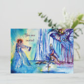 KÖNIG ARTHUR , LADY OF THE SEE AND EXCALIBUR Leine Einladung (Stehend Vorderseite)