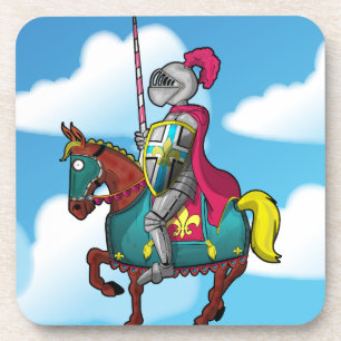 König Arthur Ritter und Pferd Getränkeuntersetzer