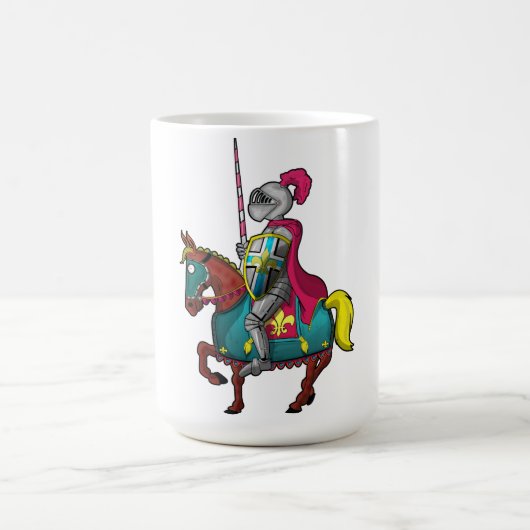 König Arthur Ritter und Pferd Kaffeetasse (Mittel)