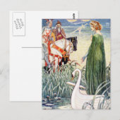 König Arthur und die Lady des Sees Postkarte (Vorne/Hinten)