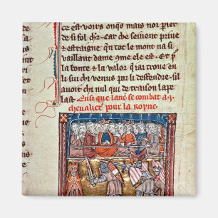 König Arthur und Guinevere, die a aufpassen Magnet