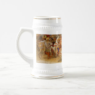 König Arthur und Ritter des Runden Tisches Bierglas