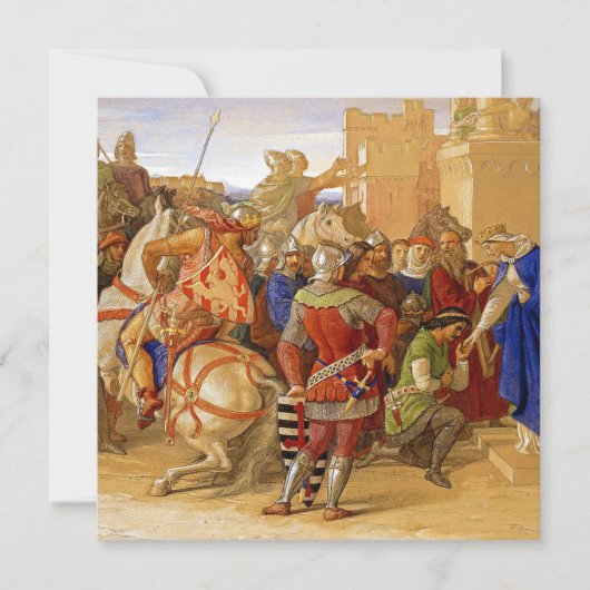 König Arthur und Ritter des Runden Tisches Einladung (Vorderseite)