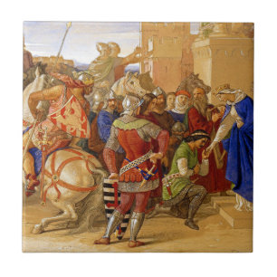 König Arthur und Ritter des Runden Tisches Fliese