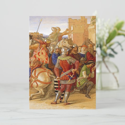 König Arthur und Ritter des Runden Tisches Save The Date (Stehend Vorderseite)