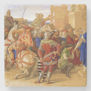 König Arthur und Ritter des Runden Tisches Steinuntersetzer