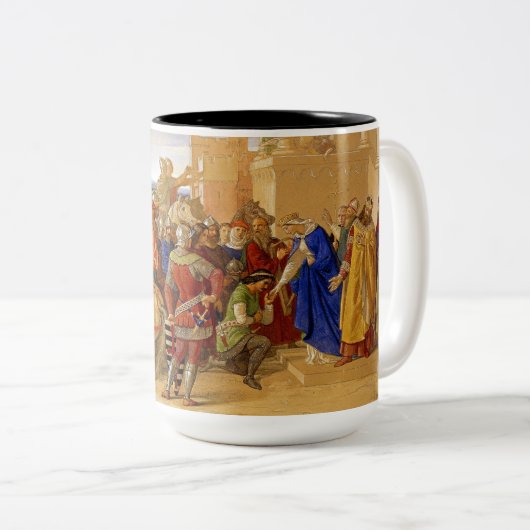 König Arthur und Ritter des Runden Tisches Zweifarbige Tasse (VorderseiteRechts)
