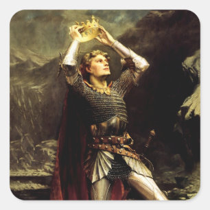 König Arthur von Charles Ernest Butler Quadratischer Aufkleber