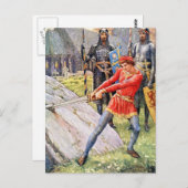 König Arthur zeichne das Schwert aus dem Stein Postkarte (Vorne/Hinten)