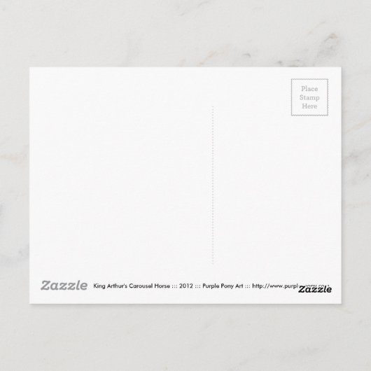 König Arthurs Karussell Pferd Postkarte (Rückseite)