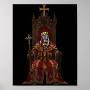 König Baldwin Iv Blumige Maske Mittelalterliche Ku Poster