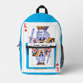 König Bedruckter Rucksack (Vorderseite)