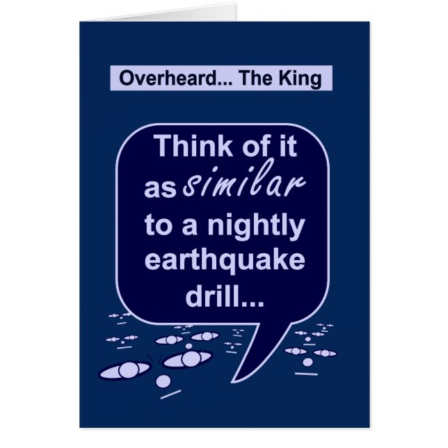 König bevorzugt Erdbebenbohrgeräte gegenüber (Vorne)