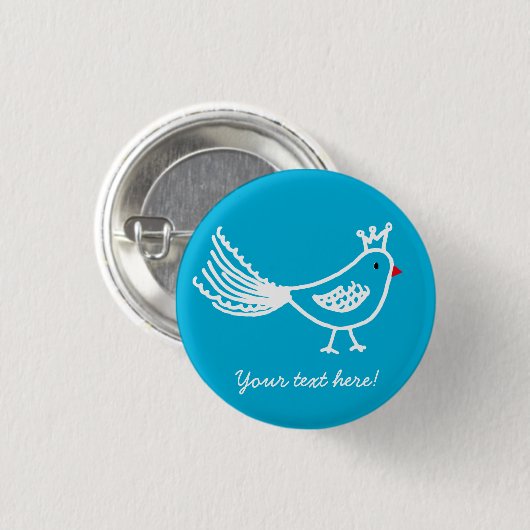 König Bird Blue Button (Vorne & Hinten)