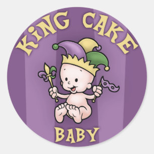 König Cake Baby Runder Aufkleber