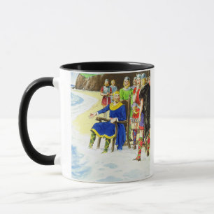 König Canute (c.995-1035) 'von den Blicken in die Tasse