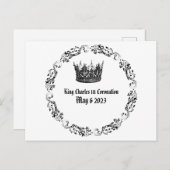 König Charles 111 Coronation Mai 6 2023 Royal Postkarte (Vorne/Hinten)