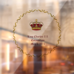 König Charles 111 Krönung Mai 6 2023 Fensteraufkleber