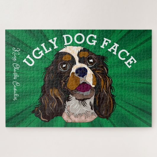 König Charles Cavalier hässlicher Hund 1000 Stück Puzzle (Horizontal)