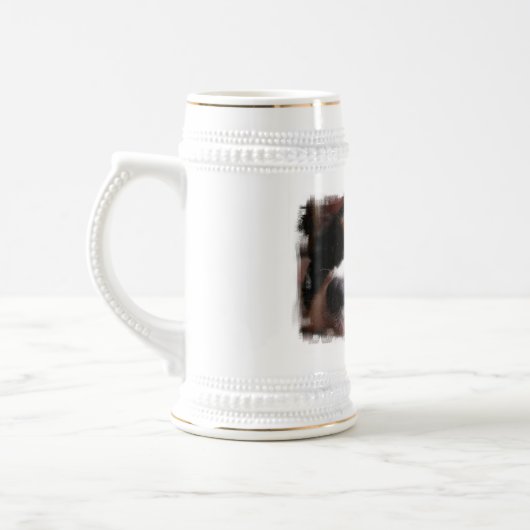 König Charles Cavalier Spaniel Beer Stein Bierglas (Links)