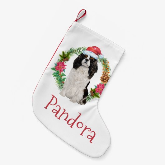 König Charles Cavalier spaniel II Weihnachtsschade Kleiner Weihnachtsstrumpf (Vorderansicht (hängend))