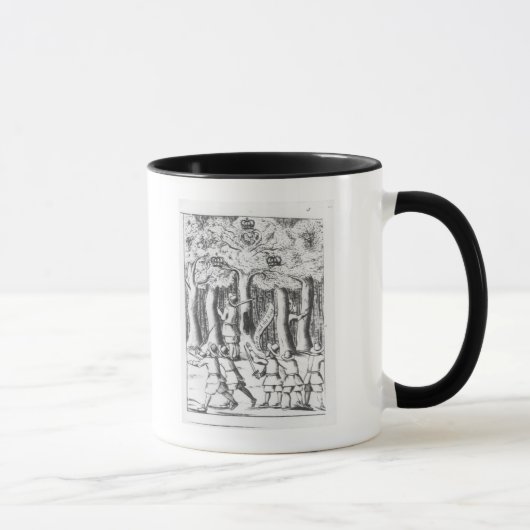 König Charles II versteckend in einer Eiche Tasse (Rechts)
