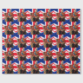 König Charles III Britische Flagge Geschenkpapier (Flach)