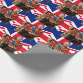 König Charles III Britische Flagge Geschenkpapier (Ecke)