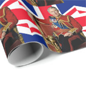 König Charles III Britische Flagge Geschenkpapier (Rolleneckpunkt)