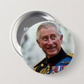 König Charles III. des Vereinigten Königreichs Button (Vorne & Hinten)