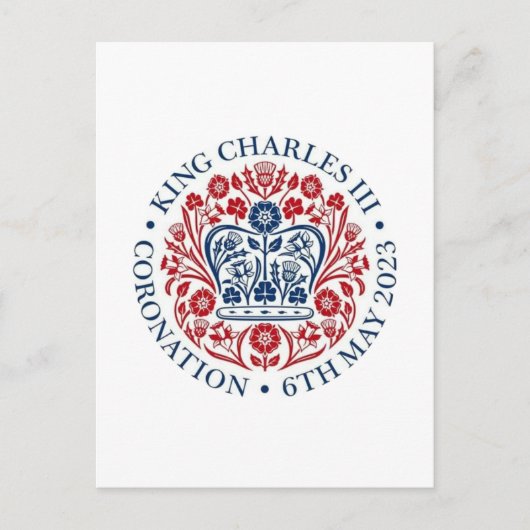 König Charles III Gedenkkarte Postkarte (Vorderseite)