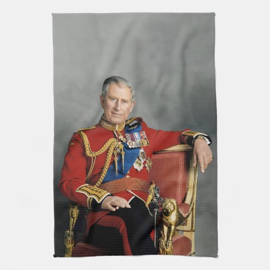 König Charles III Geschirrtuch (Vertikal)
