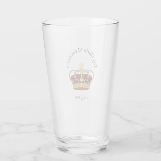 König Charles III. Glas (Rückseite)
