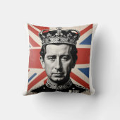 König Charles iii Kissen Kissen Kissen mit Krone w (Rückseite)