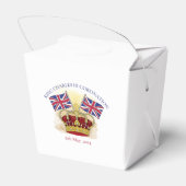 König Charles III Krone und Flaggen Gefallen Geschenkschachtel (Rückseite)