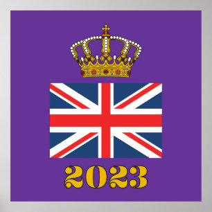 König Charles III Krönung 2023 Großbritannien Brit Poster