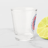 König Charles III Krönung offizielles Design Schnapsglas (Links)