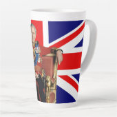 König Charles III. mit britischer Flagge Milchtasse (Rechte Ecke)